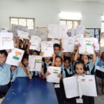 Drawing & painting done by students of Std. II for the 78th Independence Day 2024